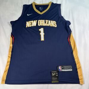 NIKE Zion Williamson Jersey‎ New Orleans Pelicans Swingman Blue Men Size 50 NEW